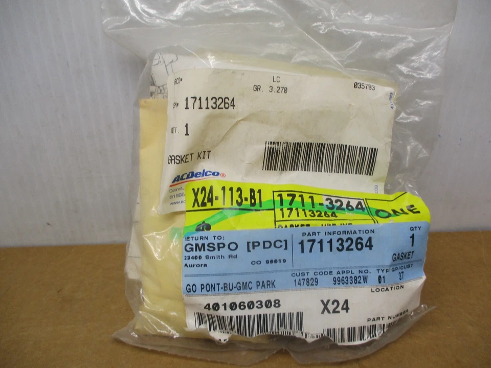 Intake Manifold Gasket ACDelco GM Original Equipment 17113264 - Image 1 of 3