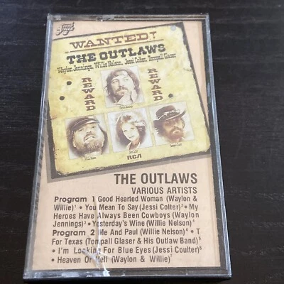 Wanted! “The Outlaws” Waylon Jennings Willie Nelson Jessi Colter Cassette (1987) Foto 1 de 4