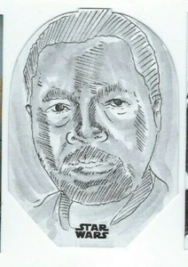 2021 Star Wars Mandalorian season 2 shaped sketch Quinton Baker - Picture 1 of 1