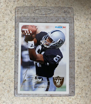 1994 FLEER TIM BROWN LOS ANGELES RAIDERS #232 HOF - Image 1 of 2