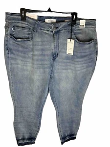 Judy Blue Skinny Fit Jeans Raw Hem Mid Rise Stretch Size 22W #JB88199 NWT - Picture 1 of 11
