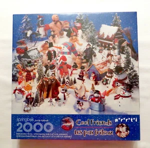 Springbok 1998 Cool Friends Snowmen in Winter 2000 Piece New & Sealed - Picture 1 of 1