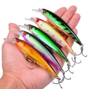 5PCS Minnow Fishing Lures Floating Hard Aritificial Crankbait Baits 11cm 13.5g - Picture 1 of 6