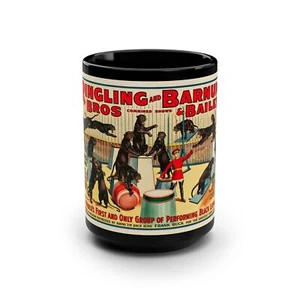 Ringling Brothers Barnum Bailey Circus  Poster Black Mug, 15oz Coffee Cup  - Picture 1 of 7