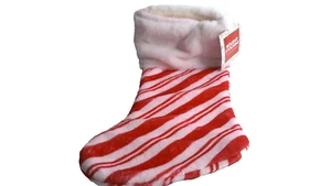 100 % Polyester Weihnachtsstrumpf Zuckerstange Design Neu mit Etikett - Bild 1 von 3