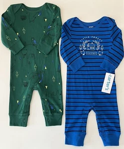 Carters Baby Boy Clothes 6 Months Jumpsuit 2 PC Set Cute Woodland Outfit New - Picture 1 of 3
