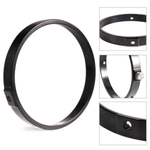 7" For Harley Headlight Visor Style Headlamp Trim Ring Bracket Motorcycle Black - Picture 1 of 11