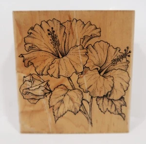 1996 Embossing Arts. Co. Rubber Stamp, 849-JJ Hawaiin Hibiscus, Flowers - Picture 1 of 3