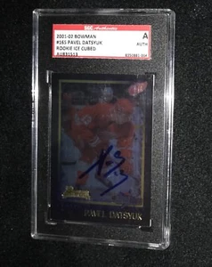 PAVEL DATSYUK SIGNED 2001/02 BOWMAN YOUNG STARS ICE CUBED ROOKIE CARD #165 SGC - Picture 1 of 1