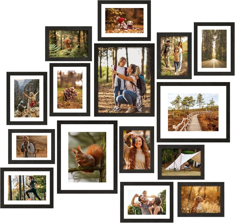 Picture Frames Set, 15 Pack Black Picture Frames Collage Wall Decor for Assorted - Image 1 of 2