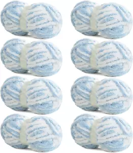 Bulky Fulffy Chunky Chenille Yarn for Hand Knitting,Soft Lightweight Large Thick - Picture 1 of 12
