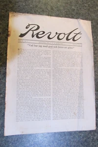 1916-REVOLT MAGAZINE-SWEDISH POLITICAL PAPER-RARE - Picture 1 of 3