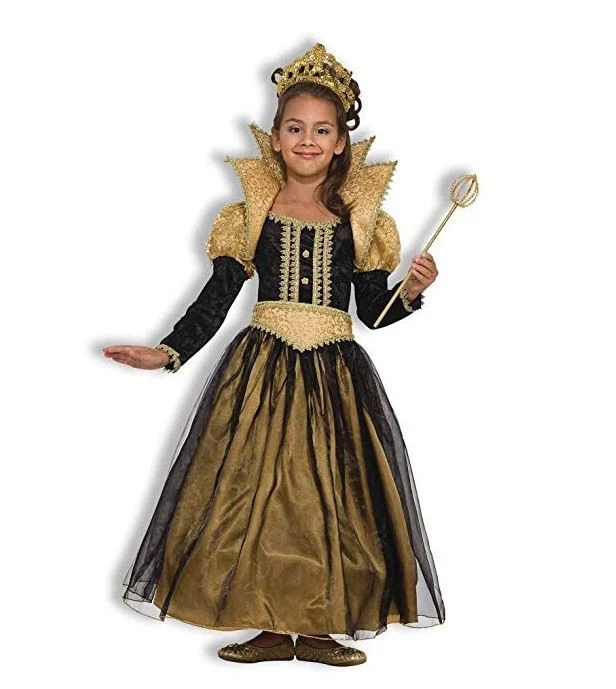 Princesa Renacentista - Reina - Negro/Dorado - Disfraz - Niño - Pequeño 4-6 Foto 1 de 1