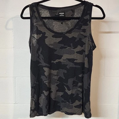 Regata feminina Prana estampa camuflada sem mangas atlética casual roupa ativa - Imagem 1 de 4