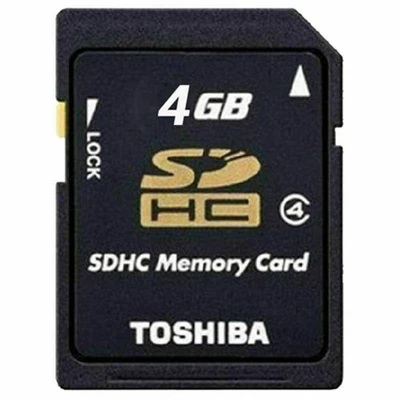 Toshiba 4GB SD SDHC Class 4 Flash Memory Card C4 P-SDHC4G4 Genuine Free Shipping - Image 1 of 2