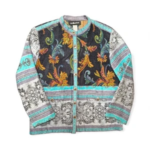 Chaqueta Tapiz Sag Harbor Talla 16 Barroca Floral Tejida Botón Frontal Estilo Vintage - Imagen 1 de 11