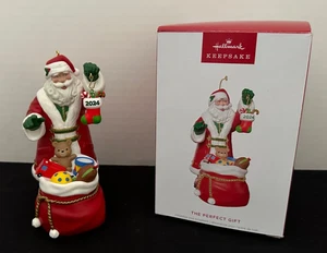 2024 Hallmark SANTA'S PERFECT GIFT Christmas Keepsake Ornament ~TOY BAG ~ MIB - Picture 1 of 8