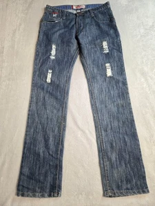 Levi's 550 Original Denim Blue Jeans Mens Size 32 Distressed Straight Button-Fly - Picture 1 of 11