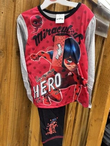 GIRLS AGE 4-5 YEARS MIRACULOUS LADY BUG PYJAMAS BIRTHDAY CHRISTMAS GIFT - Picture 1 of 3
