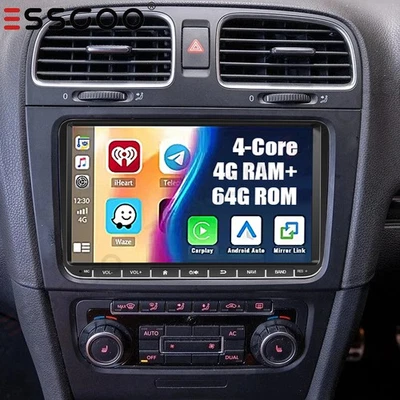 9" 4+64G For VW Golf MK5 MK6 Jetta Passat CC CarPlay Android 14 Car Stereo Radio - Image 1 of 4