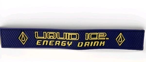 Liquid Ice Energy Drink Bar Mat Wait Station Drip Tray Blue/Yellow 23" x 3" NEW! - Picture 1 of 2