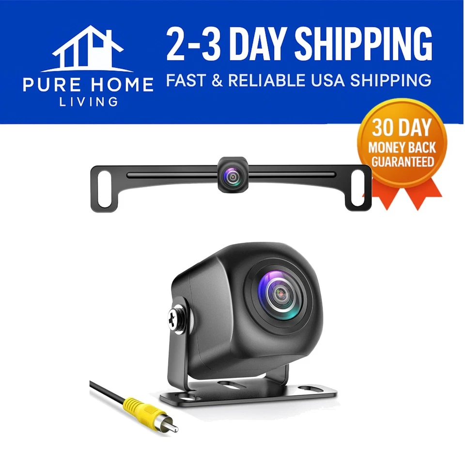 Weather-Resistant 1080P Backup Camera - 170° View, RCA Connector, Easy Install - Image 1 of 4