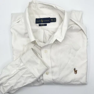 Ralph Lauren White Oxford Pony Dress Shirt Button Up Men's L 16.5 34/35 - Picture 1 of 8