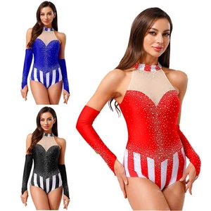 Women Dancewear Sexy Bodysuit Party Jumpsuit Magician Clubwear Shiny Leotard - Picture 1 of 51