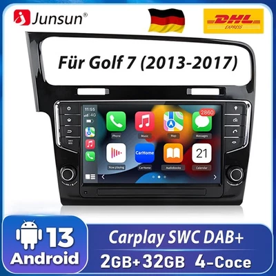 DAB+ SWC Für VW Golf VII MK7 2013-2020 Carplay Android 13 Autoradio GPS Navi FM - Bild 1 von 4