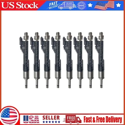 UPGRADE 8X FUEL INJECTORS FOR BMW M5 M6 X5 X6 550I 13647597870 0261500109 USA - Image 1 of 4