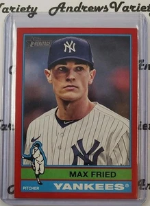 Max Fried 2025 Topps Heritage Frontera Roja Paralelo #244 Yankees de Nueva York - Imagen 1 de 2