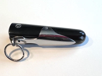 FACA DOBRÁVEL FORJADA À MÃO JACQUES MONGIN cabo de chifre de lâmina de aço inoxidável francês - Imagem 1 de 4