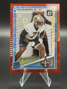 2025 Donruss Kelvin Banks Jr. #372 Optic Rated Rookie Preview Red Pandora Prizm - Picture 1 of 2