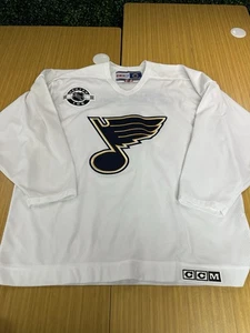 Camiseta deportiva vintage St. Louis Blues CCM Bud Light Party Zone blanca NHL Center Ice XL - Imagen 1 de 8