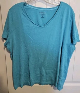 Croft & Barrow T-Shirt Damen Gr. XL Aqua Blau - Bild 1 von 13