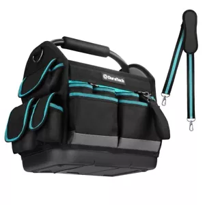DURATECH 12" Tool Tote Open Top Tool Bag Wide Mouth Tool Bag Tote w/Multi-Pocket - Picture 1 of 10