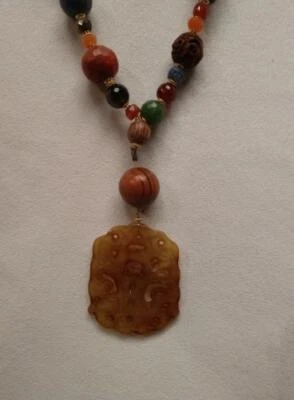 Полудрагоценный камень подвеска ожерелье подвеской сексуальный Y новый 34 в разноцветный $200 - Изображение 1 из 4