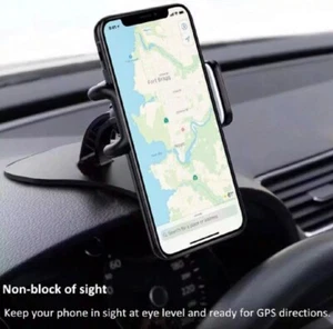 360° Universal Car Dashboard Phone Mount – Adjustable Stand for GPS & Phones - Picture 1 of 5