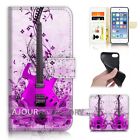 ( For iPod Touch 6 ) Wallet Flip Case Cover AJ31096 Guitar