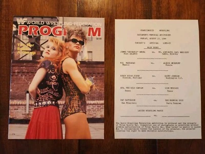WWF Program Volume 115 Cyndi Lauper with Match Card Sacramento August 1984 - Image 1 of 4