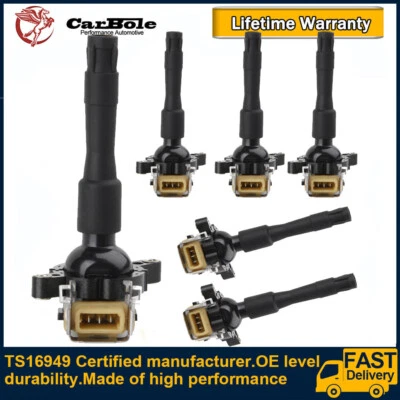 Paquete de 6 bobinas de encendido para BMW 328i 328iS 528i Z3 2,8 L 1997 1998 1999 2000 UF300 Foto 1 de 4