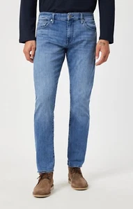 Mavi $ 98 Jake schmales Bein leicht abgenutzt Denim blau Herrenjeans 30/32 - Bild 1 von 12