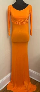 Orange maternity shoot dress Size Small - Picture 1 of 4