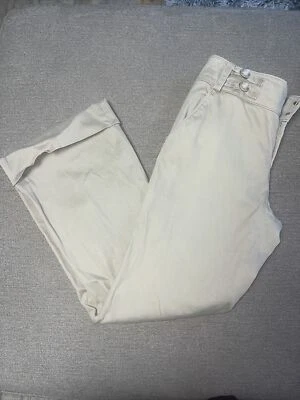 Cartonnier Women’s Tan Khakis Sz 12 Cuffed Buckle Details At Waist - Image 1 of 4