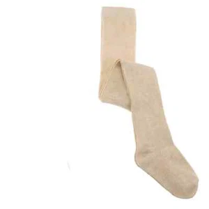 GEORGE GIRL'S HEAVYWEIGHT COTTON TIGHTS OATMEAL HEATHER SZ 7-10 NEW - Picture 1 of 3