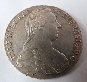 MONEDA DE PLATA ANTIGUA MUY FINA AUSTRIA 1780 SF MARIA TEREESATHALER PESO: 28 gr. - Imagen 1 de 4