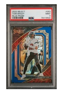 Tom Brady 2022 Panini Select #363 Blue Prizm Suite Level /99 PSA 9