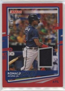 2020 Panini Donruss Materials Relic Red 17/99 Ronald Acuna Jr #DM-RA