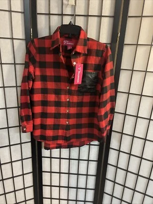 TRADITION LADIES RED BUFFALO PLAID FLANNEL SHIRT NWT SKU A-86 - Image 1 of 3
