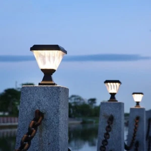 PRO-ViSION Outdoor Solar Garden Lights Gate Lighting Led Pillar Lamp - Picture 1 of 13